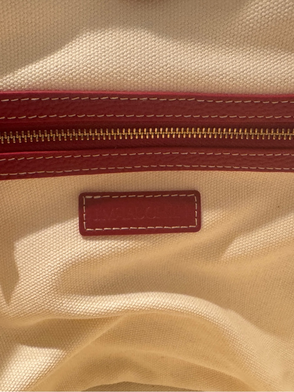 J. McLaughlin Parma Leather strapped Tote Bag in Tan and Canvas NWT - Picture 13 of 14